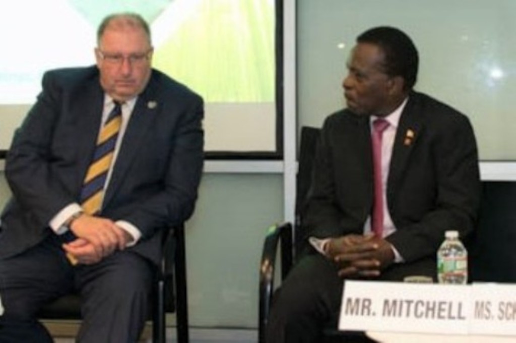 Dr. the Rt. Hon. Keith Mitchell, Prime Minister of Grenada; and Hartwig Schafer<br/>Vice President, Operations Policy & Country Services at the World Bank.