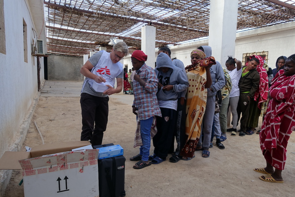 Almost all of the roughly 40 female inmates had medical complaints. More than half complained about scabies, followed by general body pain, often associated with mental trauma. They said the group left Nigeria with 120 people but many got separated by force during the journey. Photographer: Tankred Stoebe