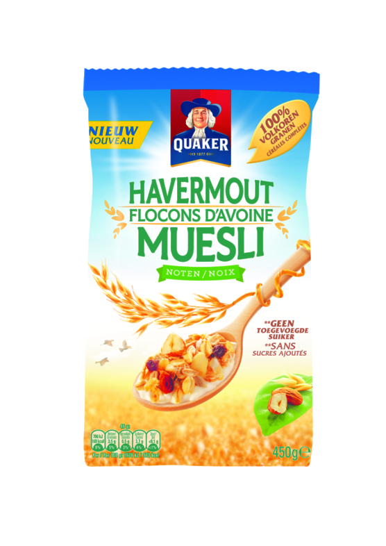 Quaker Oats Flocons d'Avoine Muesli Nuts