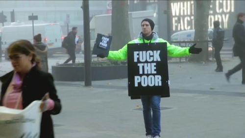 Het voordeel van de twijfel - Fuck the Poor - activist - (c) VRT