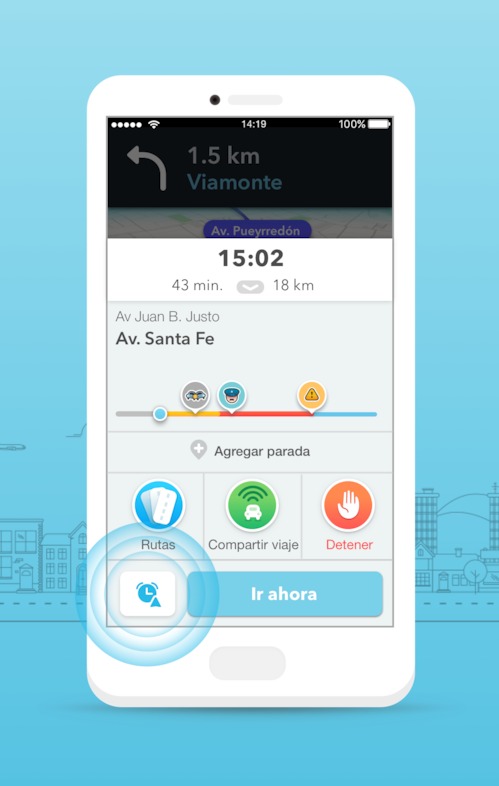 Waze Planned Drives-Paradas