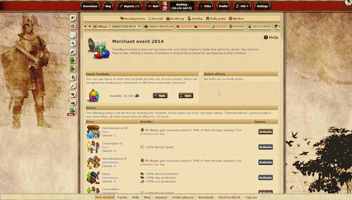 Tribal Wars Merchant Event