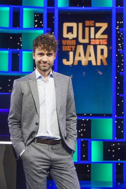 Thomas Vanderveken in De quiz van het jaar.<br/>(c) VRT