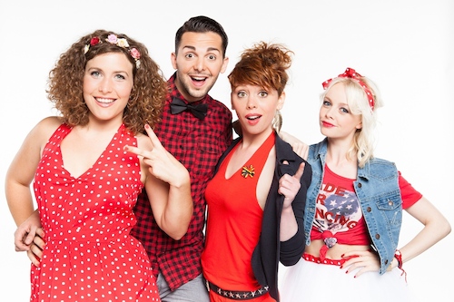 De KetnetBand : Maureen, Thomas, Sien en Charlotte