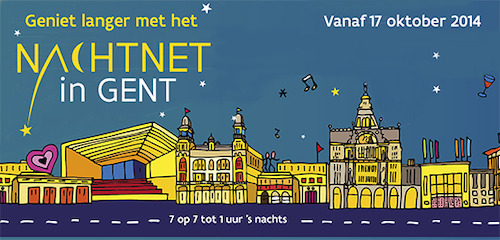Campagnebeeld nieuwe nachtnet De Lijn in Gent