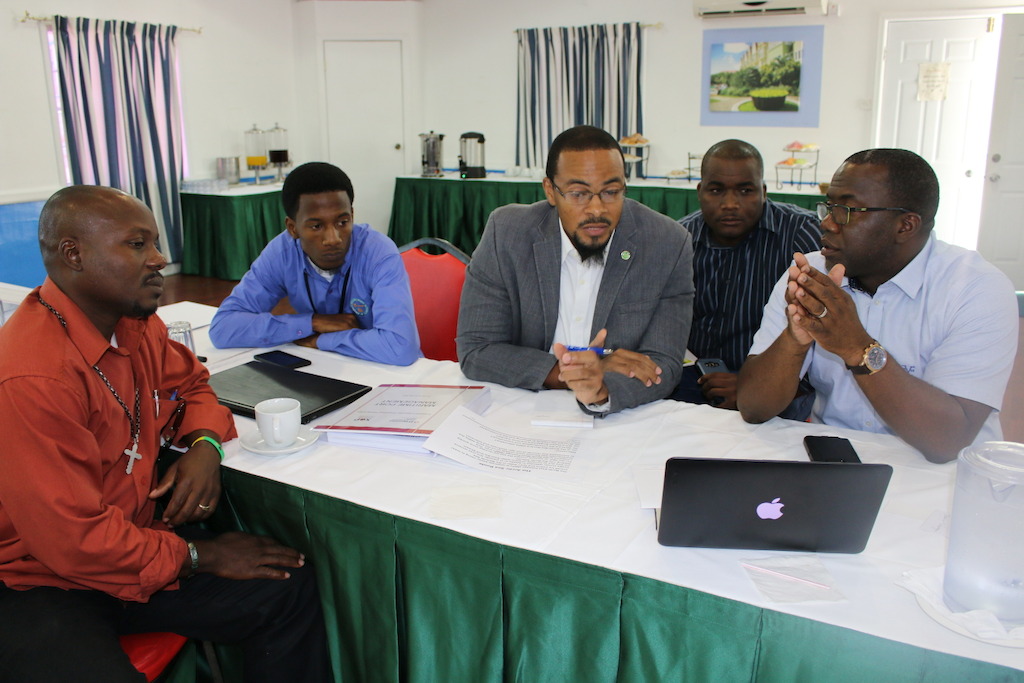 Group discussions underway.