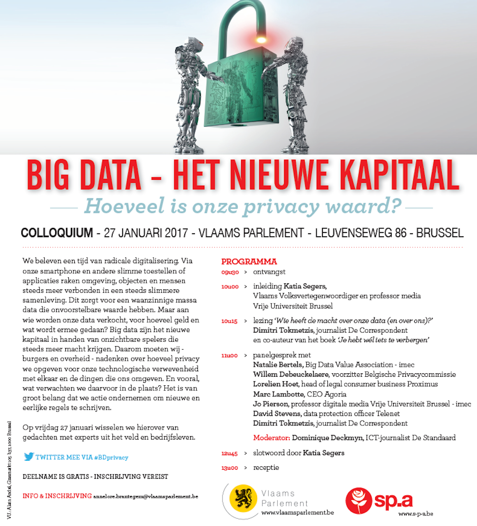 Uitnodiging colloqium: Big Data, het nieuwe kapitaal