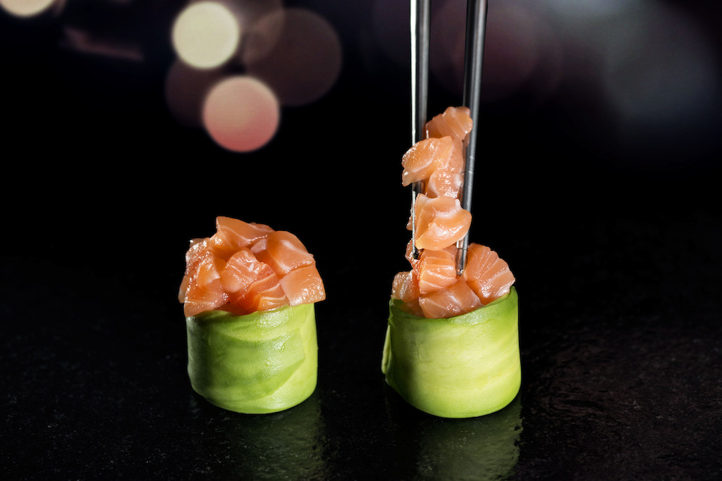 Giappone - Foglia di avocado e tartarre di salmone