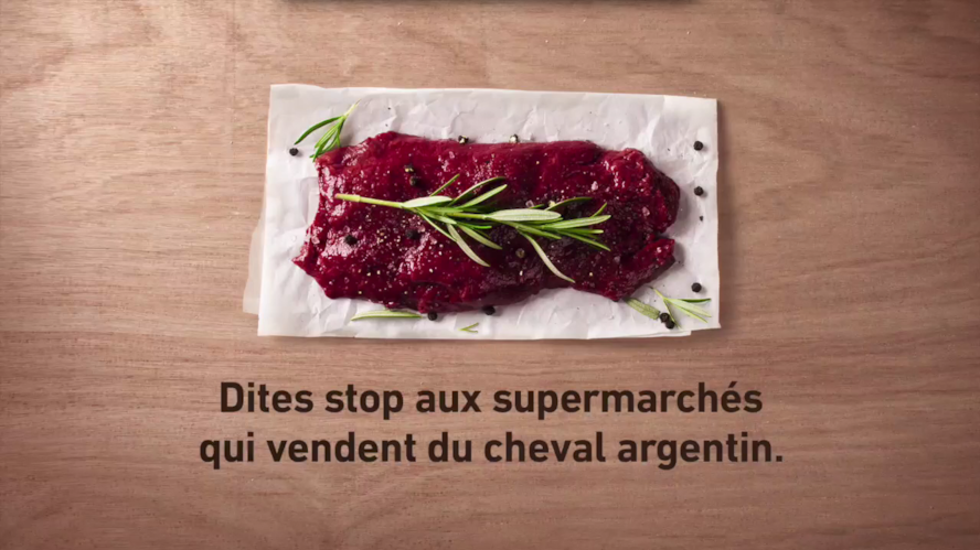 GAIA lance un spot TV contre la viande chevaline en provenance d’Argentine