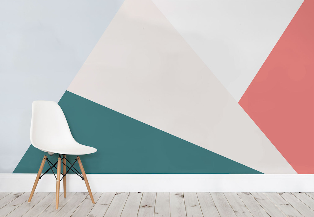 Bright Oversized Geomteric Wall Mural