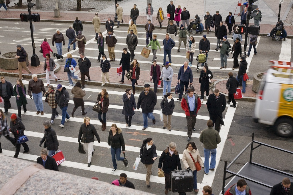Myriam Van Imschoot & Willem de Wolf - In koor - 21/09 - photo: Faneuil Hall Crosswalk from Selected People (c) Pelle Cass