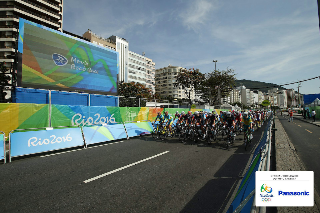 Panasonic @ JJOO Rio 2016 Pantallas LED en Ruta Ciclista