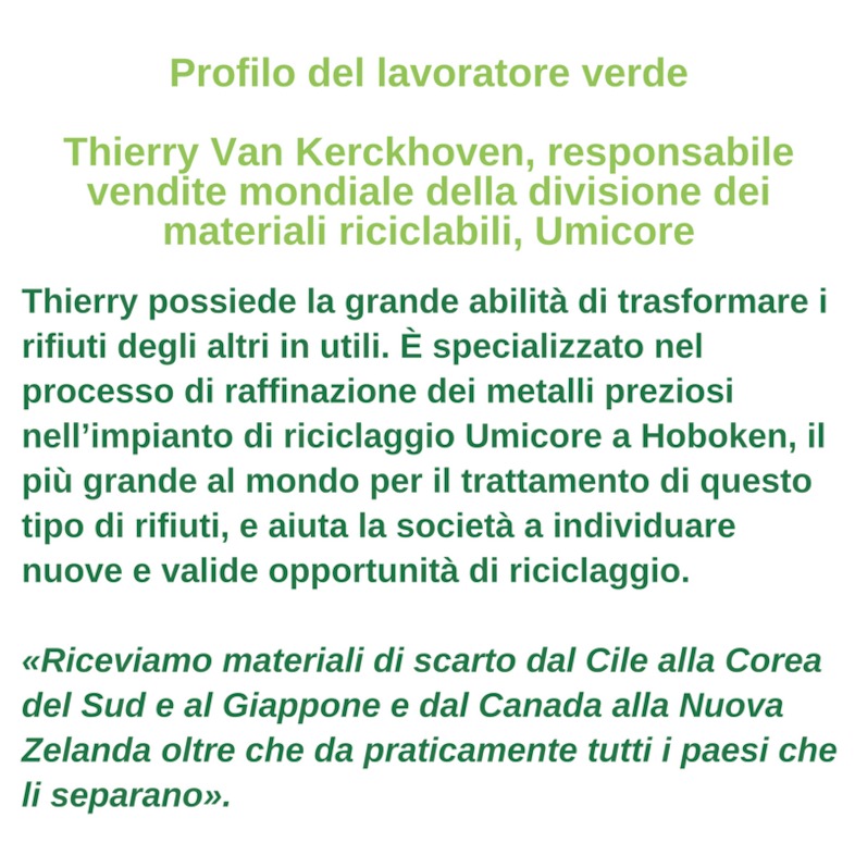 Profilo del lavoratore verde - Thierry van Kerckhoven