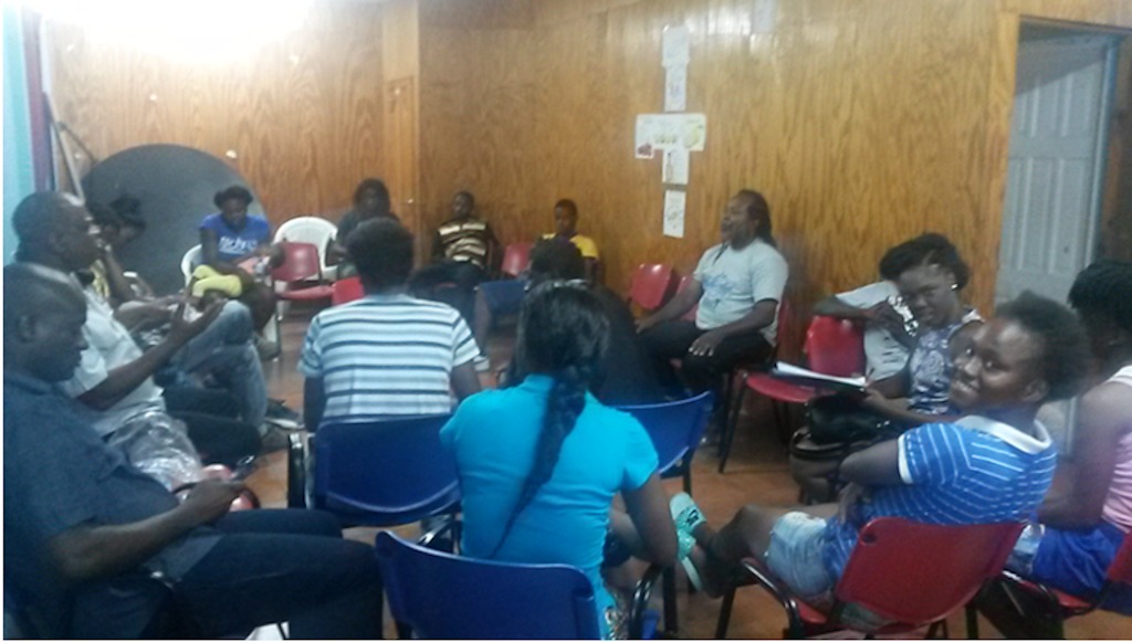 Community members attend training session.