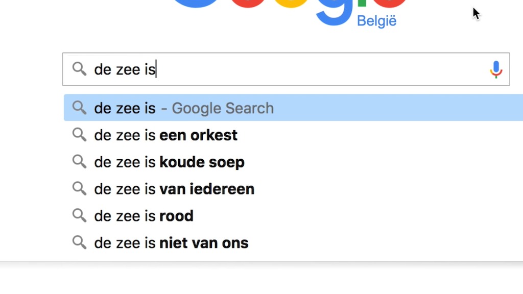 Een Googlegedicht - (c) VRT
