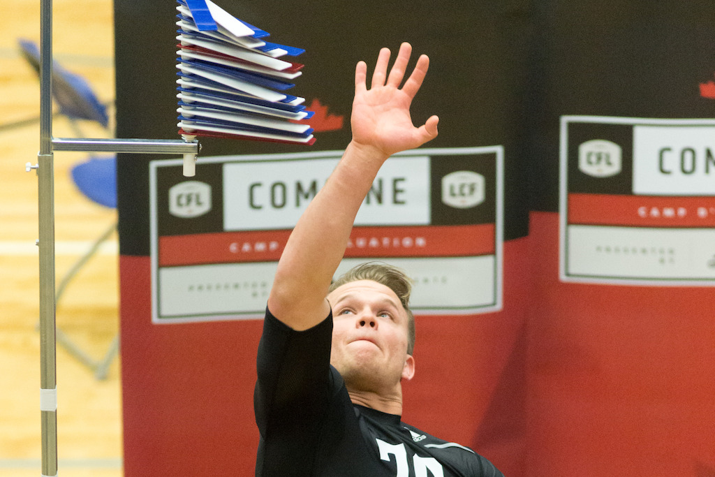 Jonah Pataki at the Ontario Regional Combine presented by adidas. Photo credit: Kevin Sousa/CFL.ca