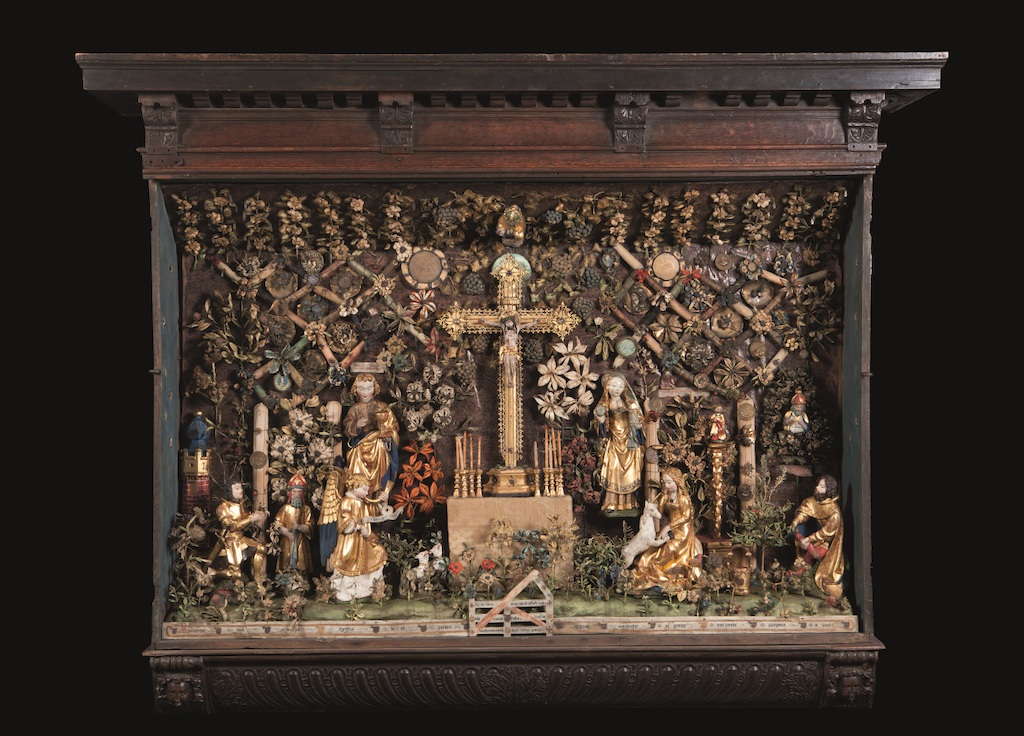 © Enclosed Garden with Calvary and Hunt for the Unicorn, Mechelen, c . 1500.
Musea en Erfgoed Mechelen – Collection Gasthuiszusters (Kik-irpa, Brussels).
