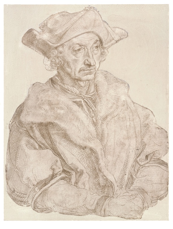 © Albrecht Dürer, Portrait of a Humanist (Sebastian Brant?), 1520/1521 (?). Berlin, Staatliche Museen zu Berlin, Kupferstichkabinett.