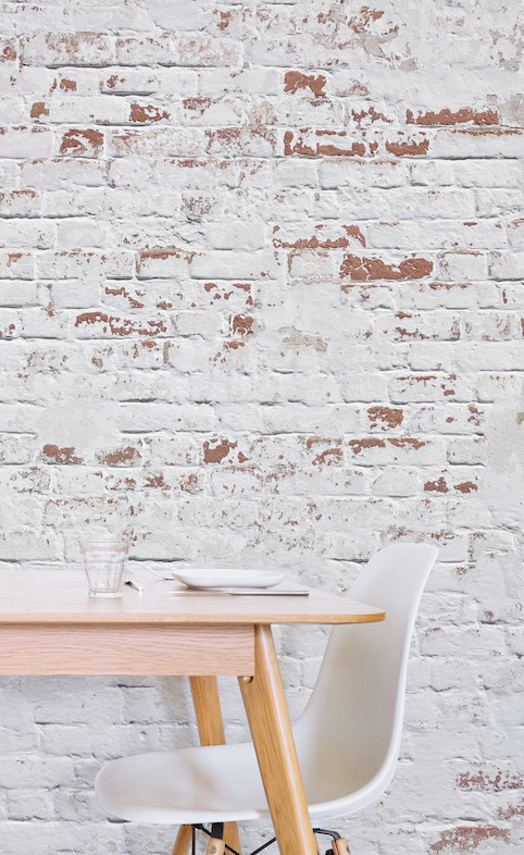 White Warehouse Brick Wallpaper