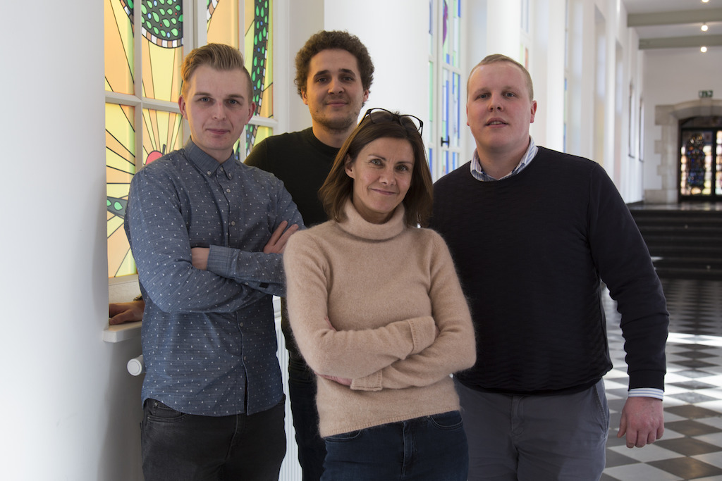 vlnr: Sven Houben, Michael Gannouni, Ann Peetermans, Bram De Laere