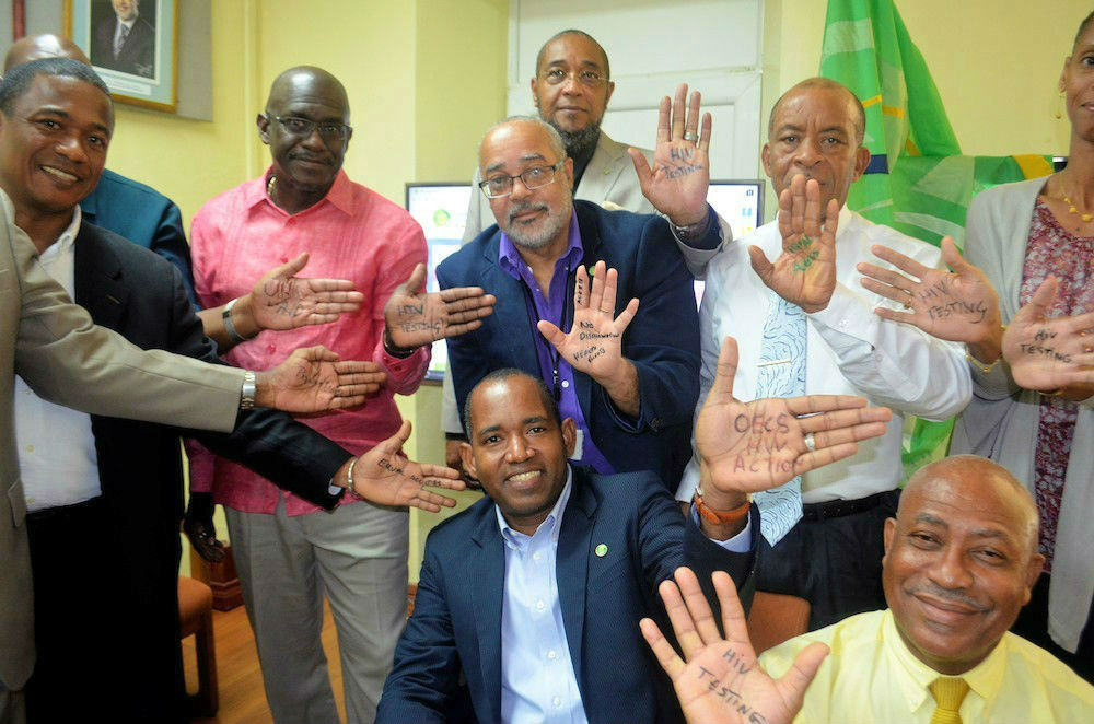 OECS Supports Hands up for HIV Prevention