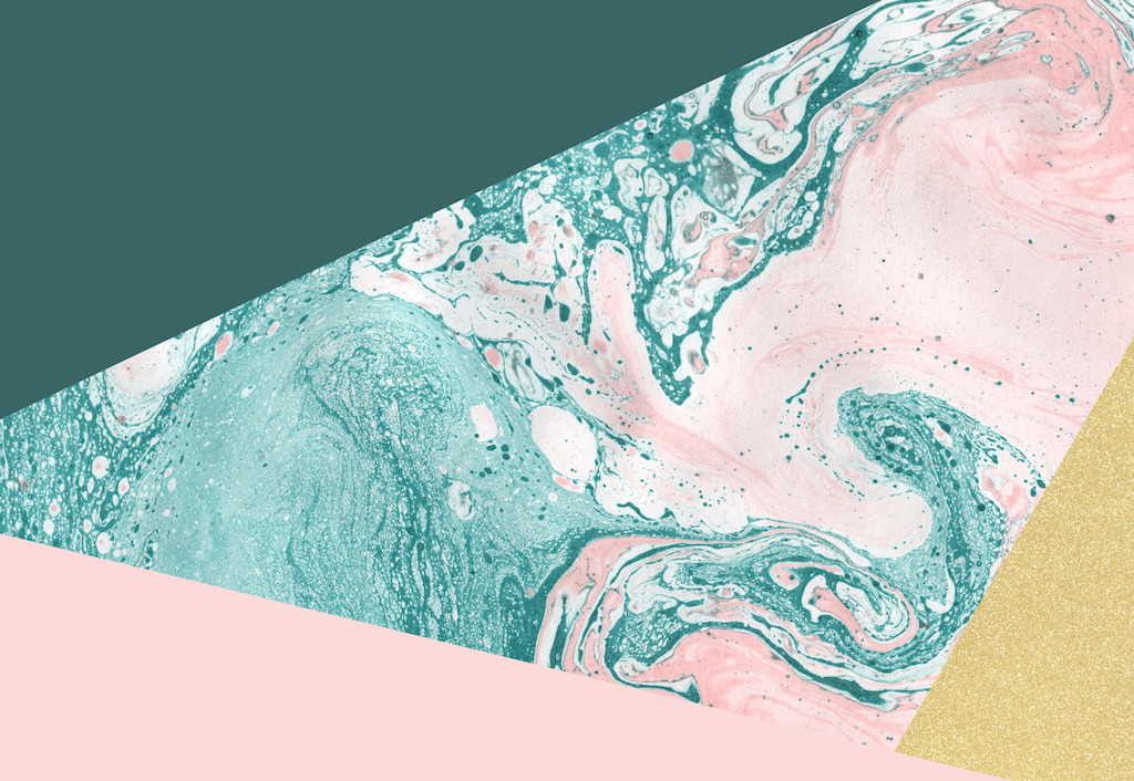 Marble & Glitter Geometric Wall Mural