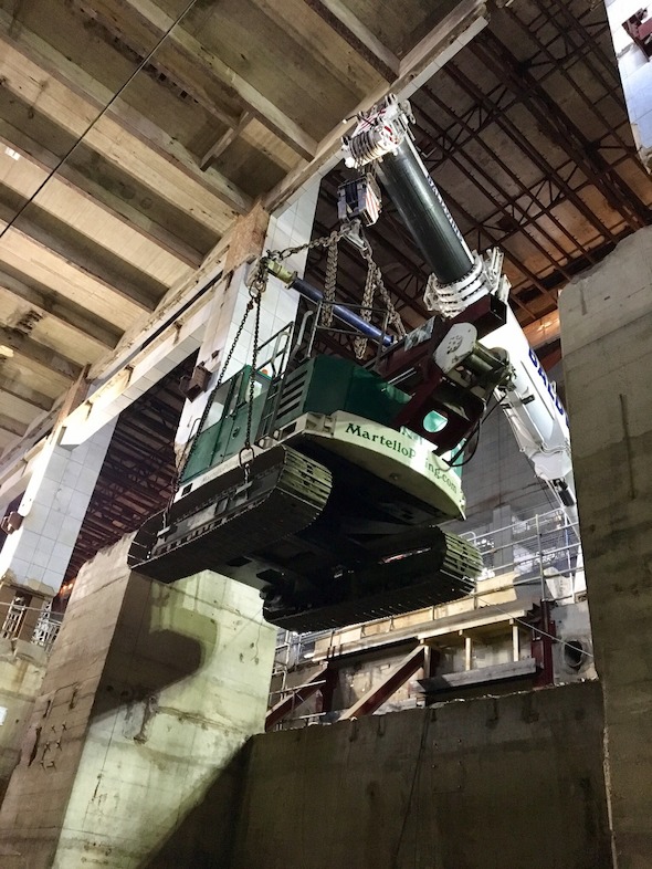 Battersea project:existing power station,26 bored piles, diam 1000mm, 38 m depth