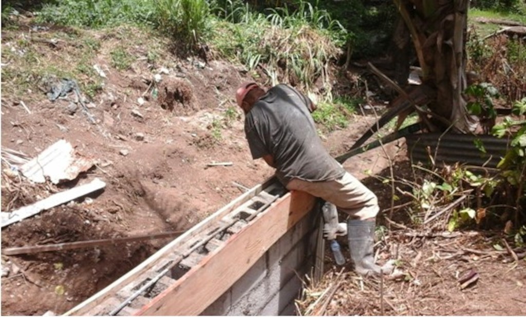 Drainage Reconstruction Works at La Clery, St. Lucia.