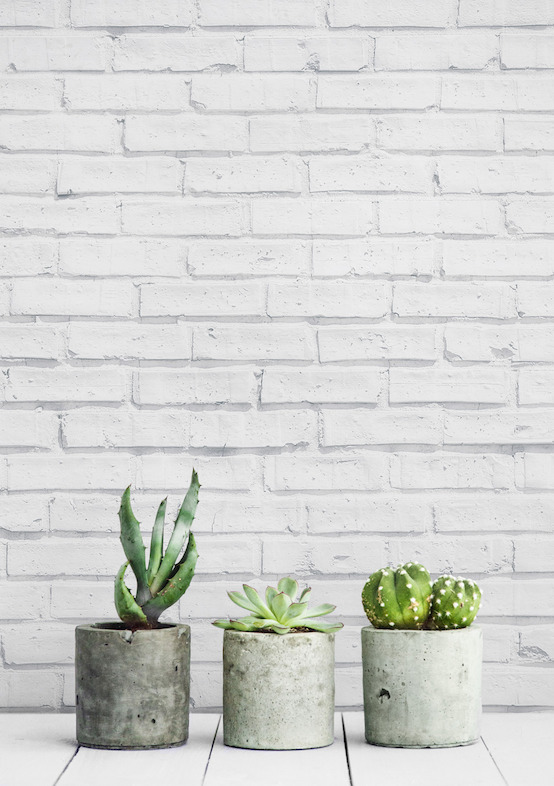Clean White Brick Wallpaper