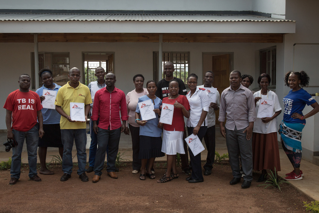 Sign language graduated MSF staff. Matsapha clinic, Manzini Region, Swaziland. Photographer: Alexis Huguet