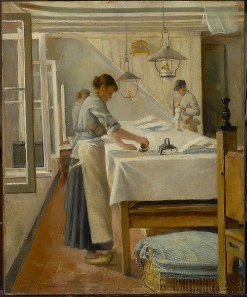 Karl Meunier, Strijksters, olie op doek, 1884 (c) M – Museum Leuven
