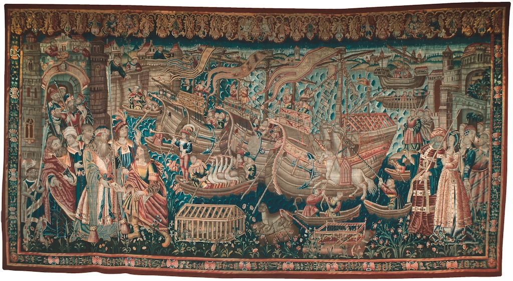 © The so-called ‘Landing of Vasco da Gama in India’, Tournai, Early sixteenth century Tapestry. Lisbon, Caixa Geral de Dépositos. On loan to the Museu Nacional de KB Arte Antiga, Lisbon.
