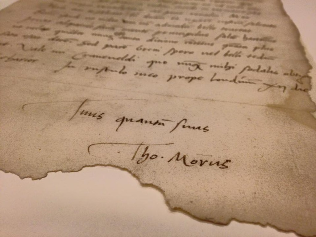 Utopia & More © Lettre from Thomas More to Frans Cranevelt, 12 november 1521. Leuven, University Library KU Leuven.
