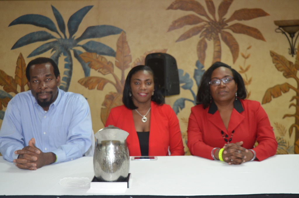 L-R: Mr. David Edwards - NETHTE project manager, OECS Tourism Specialist - Dr. Lorraine Nicholas, and NETHTE Strategic Plan Consultant - Dr. Jennifer Edwards