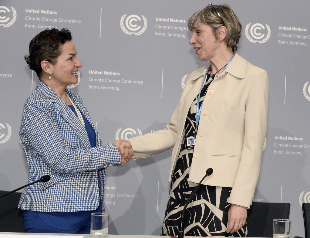 Agnès Ogier, CEO de Thalys et Christiana Figueres, secrétaire générale de la CCNUCC
