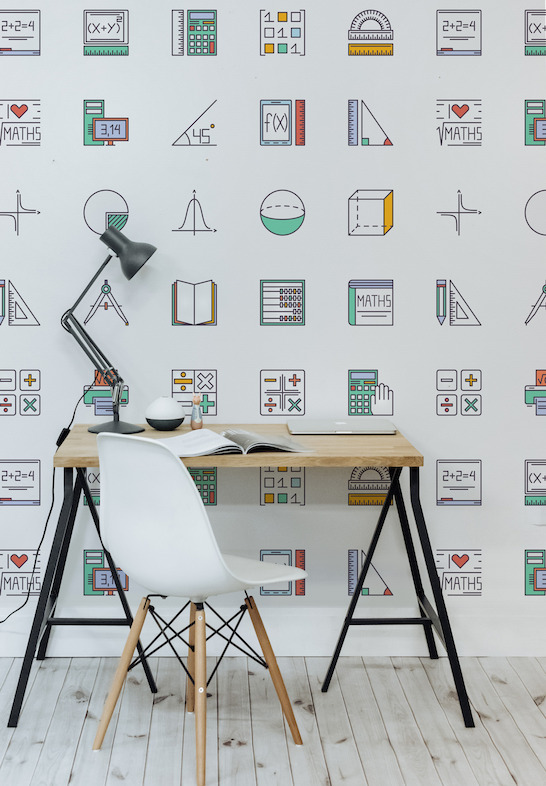Maths - Pattern Wallpaper Mural