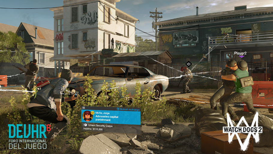UBISOFT® PRESENTA UN WALKTHROUGH EXCLUSIVO DE WATCH_DOGS 2® EN EL FORO INTERNACIONAL DEL JUEGO DEVHR 2016