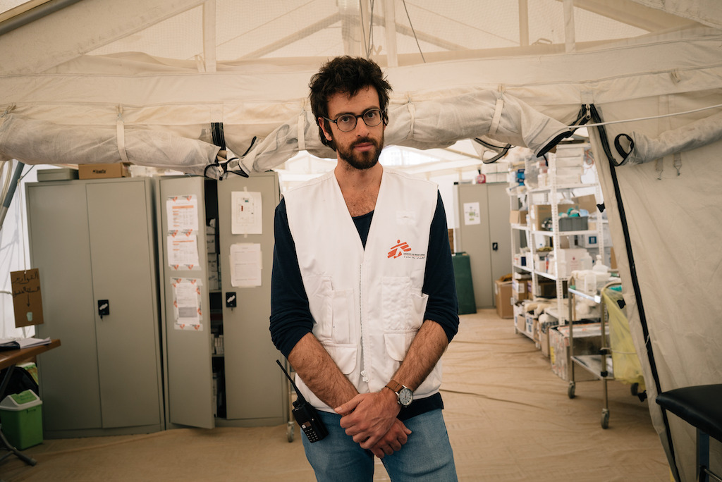 Portrait of Jonathan Whittall at the MSF Field Trauma Clinic, South of Mosul in Iraq.<br/><br/><br/>Medecins Sans Frontieres (MSF) opened a field trauma clinic with an emergency room, operating theatre, intensive care unit and in patient department on the 16th February in a village south of Mosul. For more than one month is was been the closest surgical facility to West Mosul. Photographer: Alice Martins