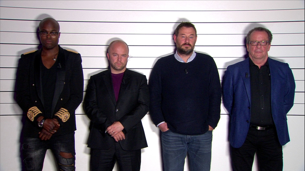 Aflevering 1: Jandino Asporaat, Sven De Ridder, Bart De Pauw en Walter Grootaers<br/>De allesweter (c) VRT