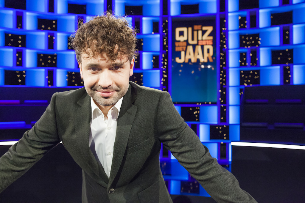Thomas Vanderveken in De quiz van het jaar.<br/>(c) VRT