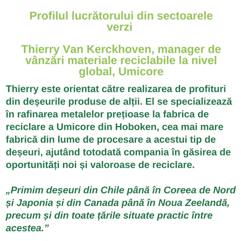 Profilul lucrătorului din sectoarele verzi - Thierry van Kerckhoven