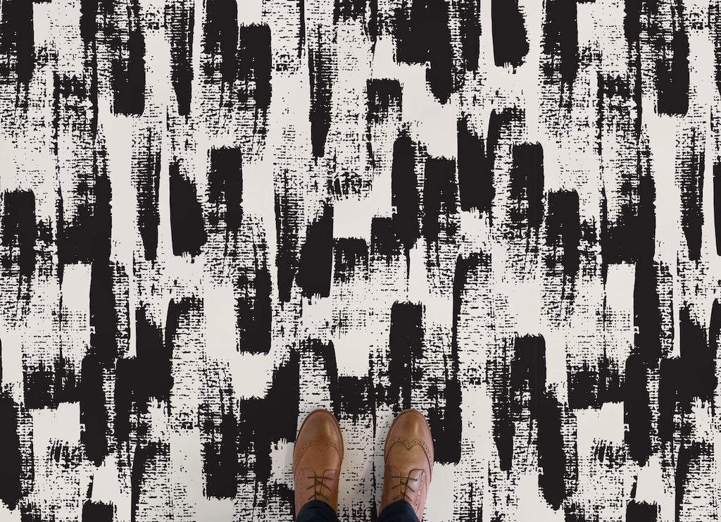 Sable | Black Painterly Vinyl Flooring