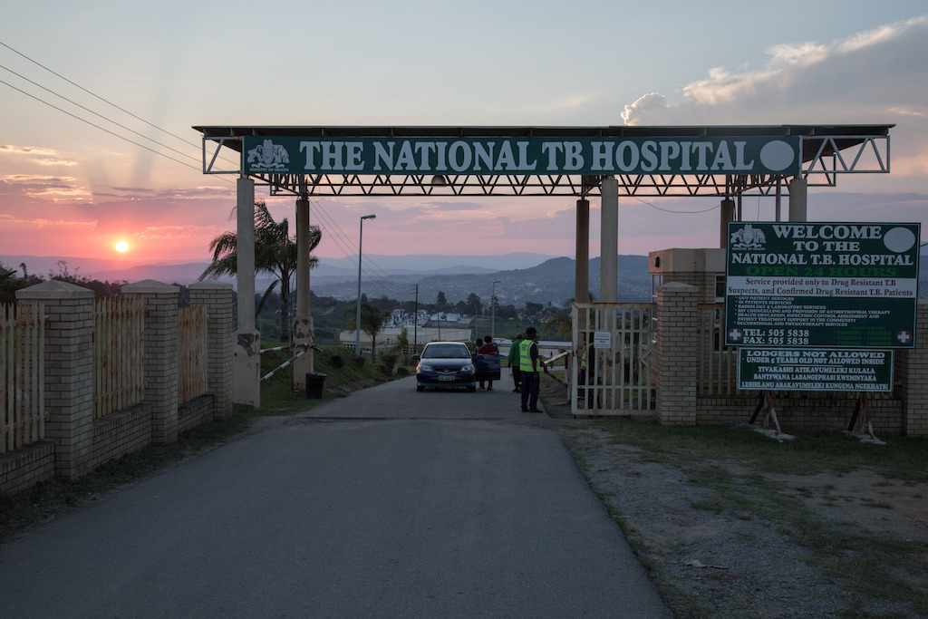 The entrance of the National TB Hospital. Moneni, Manzini Region, Swaziland. Photographer: Alexis Huguet