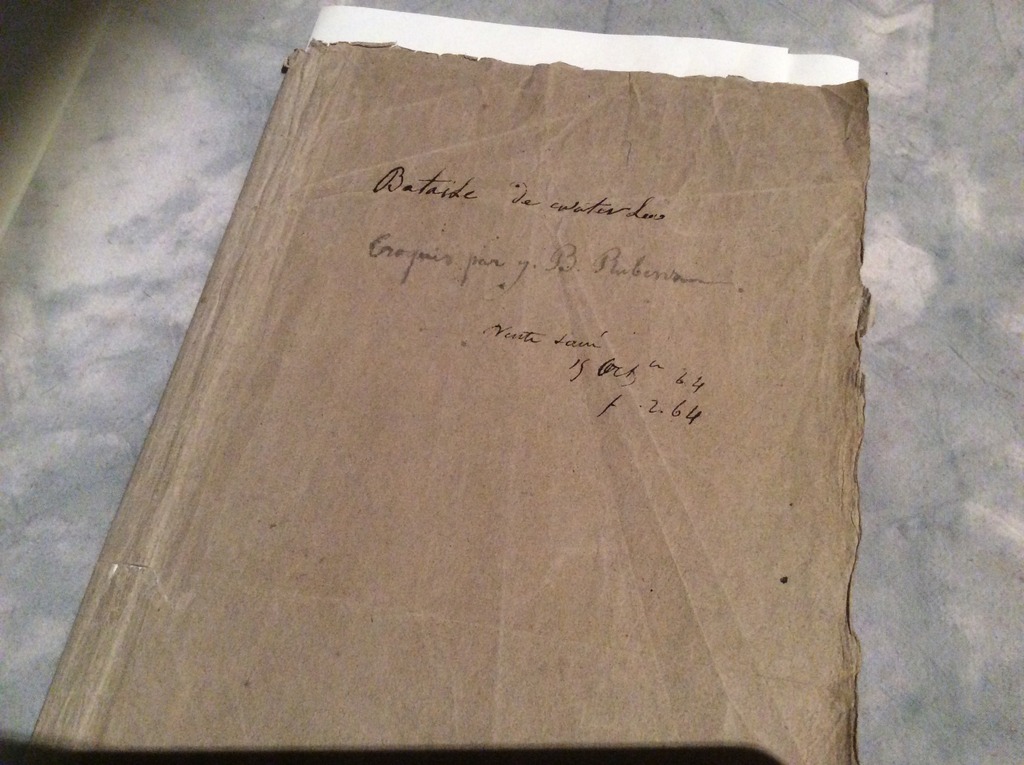 This rather unremarkable folder is an 1815 album filled with small sketches of costume studies by Jean-Baptiste Rubens