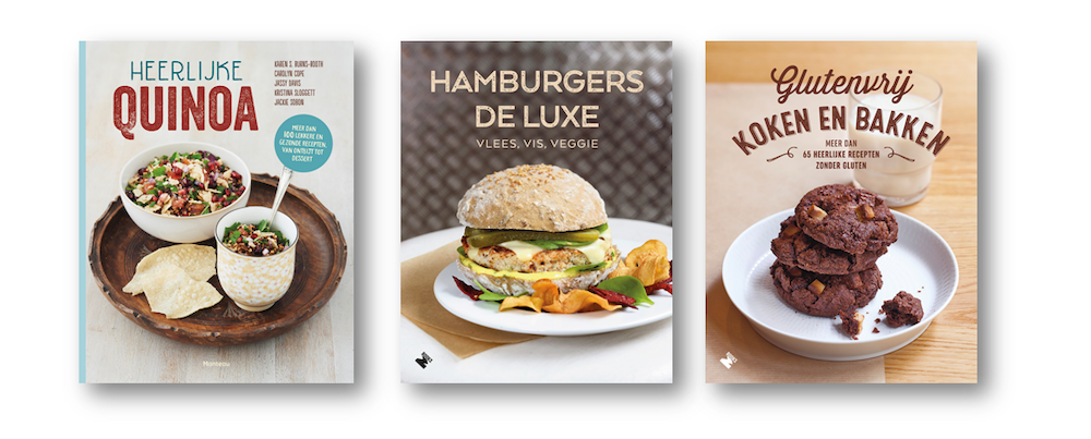 Ontdek de gevarieerde recepten van M-Books in twee heruitgaven en het gloednieuwe 'Heerlijke Quinoa'