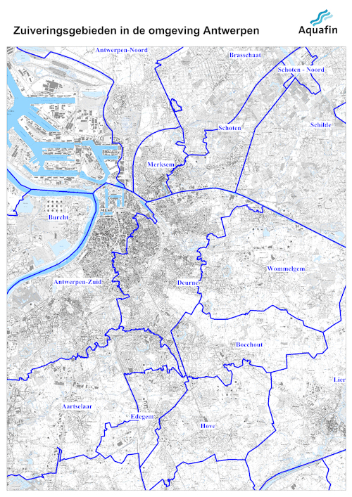 Waar wordt mijn afvalwater gezuiverd: zuiveringsgebieden in de omgeving van Antwerpen