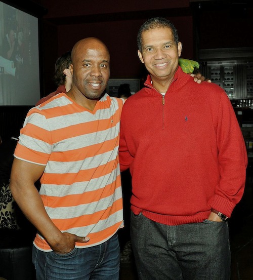 Screenwriter/producer Marvin Watkins and talent manager Earnest Harris.