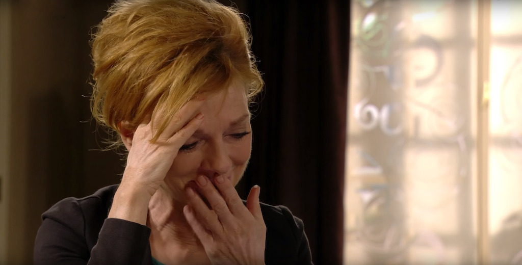 Een emotioneel moment voor Simonneke (c) VRT
