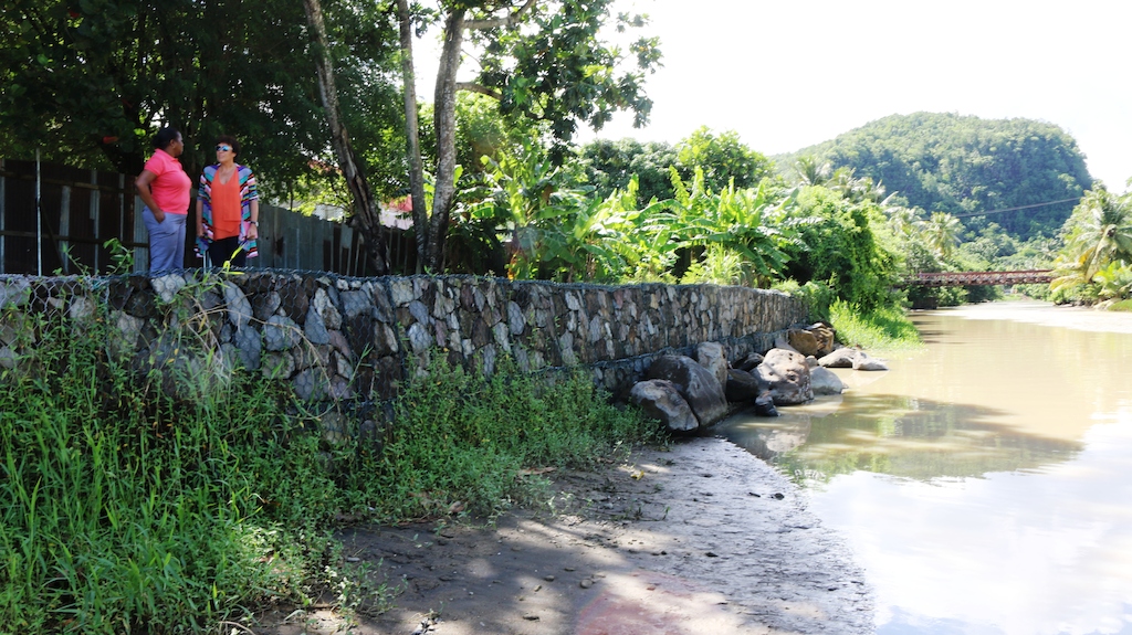 River Bank Stabilisation at Anse La Raye, St. Lucia.