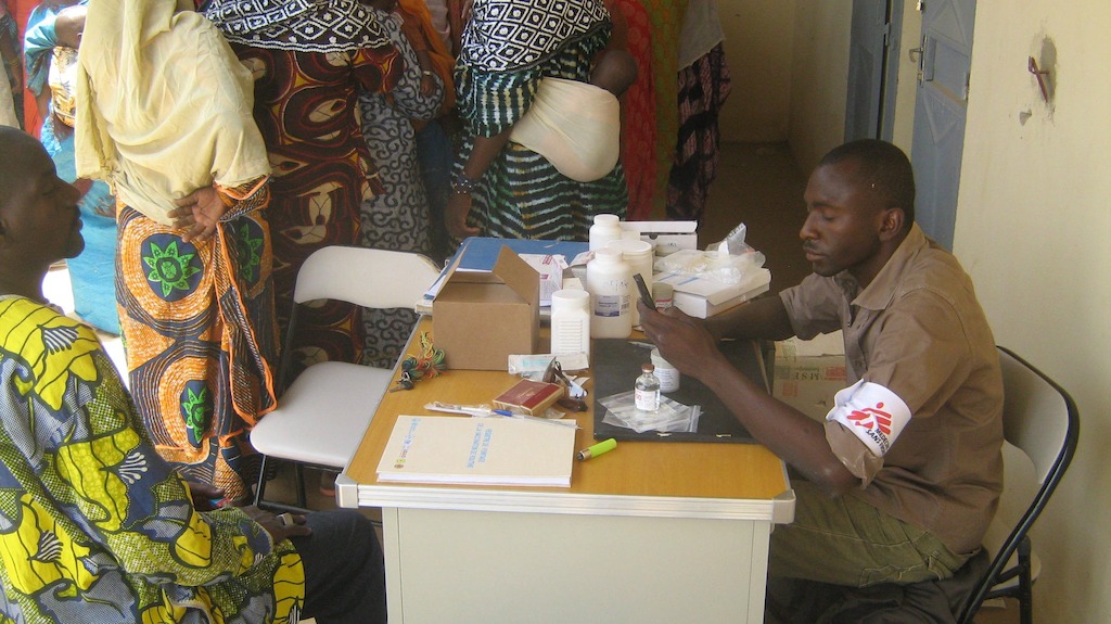Pharmacy of the mobile clinic *** Local Caption *** An armed rebellion took control of North Mali early 2012, leadint to important movements of populations.<br/>To tackle the disruption of the health care system brougth about by the crisis, MSF supports the hospital in Timbuktou and provides primary health care in villages around Timbuktou. Photographer: Foura Sassou Madi/